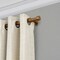 Threadmade Home Serena Single Curtain Rod with Contemporary Cap Finial, Soft Gold - 28"W x 48"L